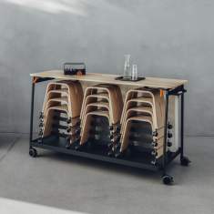 fahrbarer Hocker Holz Brunner boards Hocker