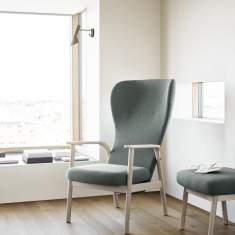 Polsterhocker Holz Hocker grau Brunner feel