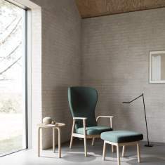 Polsterhocker Holz Hocker grau Brunner feel