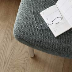 Polsterhocker Holz Hocker grau Brunner feel