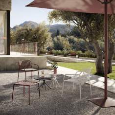 Tisch Außenbereich Tisch rund Outdoor Gartentisch Bistrotisch klappbar Stahltisch Brunner crona steel