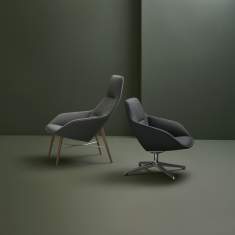 Loungesessel drehbar grau Sessel Lounge Brunner ray soft lounge