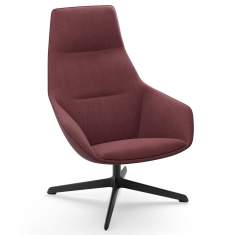 Loungesessel rot Sessel drehbar Brunner ray soft lounge