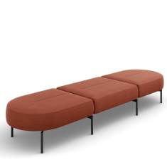 Bank orange Bänke Lounge Brunner oval