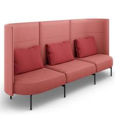 Loungesofa mit Trennwand rosa Sofa Lounge Brunner oval