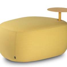 Polsterhocker gelb Hocker Lounge Materia Cobble
mit Metalltisch