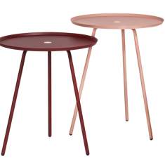 Beistelltisch rund Beistelltische rosa rot Metall Materia Petite