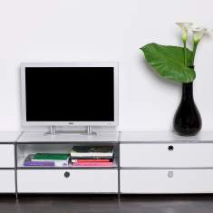 Modulare Büromöbelsysteme weiss Sideboard System4 Lowboard / TV-Möbel