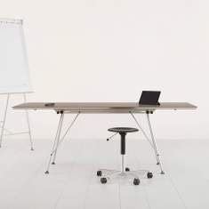 Klapptisch, dünne Tischplatte, leicht, Atelier Alinea, Uniklapptisch
