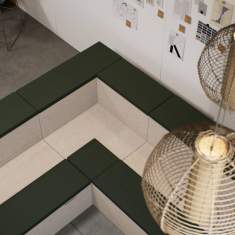 Möbel für Warte und Empfangsbereiche Modulare Sitzelemente aus Holz Sitzmodulen Connection PLATFORMS