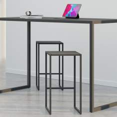 Barstuhl schwarz Barhocker Metall SARA FORMAE Sky