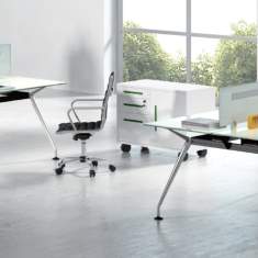 Bürotisch weiss Bürotische Schreibtisch rechteckig Schreibtische Büro Hüba BELLEVUE
Doppelarbeitsplatz
