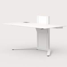 Höhenverstellbarer Schreibtisch Büro Schreibtische höhenverstellbar Arbeitsplatz Sitz-Steh Tisch Holz Leuwico HighONE