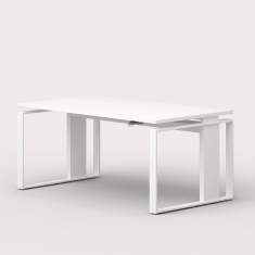 höhenverstellbarer Schreibtisch Büro, Arbeitstisch Büro, Schreibtische Holz, Design Bürotisch, iMOVE-F Sitz-/Stehtische
Handverstellung