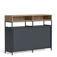 Büro Regal Holz Regalsysteme Zwischengestell schwarz, König + Neurath, ACTA.PLUS