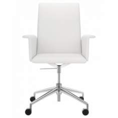Design Chefsessel Leder weiss Bürodrehstühle mit Armlehnen Brunner, fina soft Bürodrehstuhl
