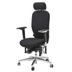 Büro Drehstuhl schwarz Drehstühle mit Kopfstütze Bürostuhl Haider BIOSWING 450/460 iQ