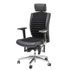 Ergonomischer Bürostuhl schwarz Schreibtischstuhl ergonomisch, Haider BIOSWING 560 iQ Detensor