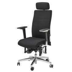 Ergonomischer Bürostuhl schwarz Schreibtischstuhl ergonomisch Drehgstuhl Büro Drehstühle  Haider BIOSWING 660/670 iQ