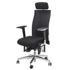 Ergonomischer Bürostuhl schwarz Schreibtischstuhl ergonomisch Drehgstuhl Büro Drehstühle Haider BIOSWING 660/670 Netz