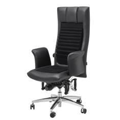 Ergonomischer Bürostuhl schwarz Leder Schreibtischstuhl ergonomisch Drehstuhl Büro Drehstühle, Haider Bioswing, BIOSWING 780 iQ Detensor