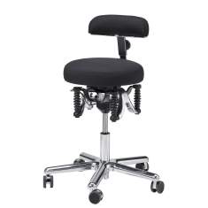 Ergonomischer Bürostuhl schwarz Schreibtischstuhl ergonomisch Drehstuhl Haider BIOSWING Boogie flat