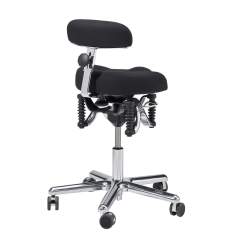 Ergonomischer Bürostuhl schwarz Schreibtischstuhl ergonomisch Drehstuhl Haider BIOSWING Boogie classic