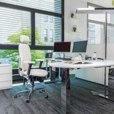 Büro Drehstuhl weiss Drehstühle mit Kopfstütze Bürostuhl Haider BIOSWING 450/460 iQ