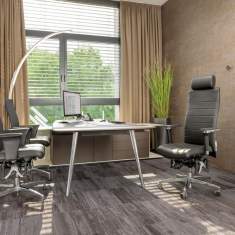 Ergonomischer Bürostuhl schwarz Schreibtischstuhl ergonomisch Drehgstuhl Büro Drehstühle Haider BIOSWING 660/670 iQ
