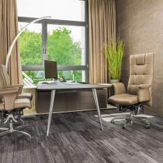 Ergonomischer Bürostuhl braun Leder Schreibtischstuhl ergonomisch Drehstuhl Büro Drehstühle, Haider Bioswing, BIOSWING 780 iQ