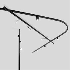 dimmbare Stromschiene Lichtsysteme schwar Deckenlecuhten XAL Move it 10 surface system