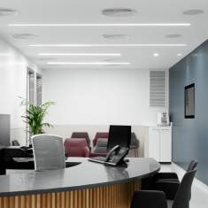 LED Deckeneinbaulampe weiß moderne Bürolampe länglich Lampe, Regent, Slash 2 Deckeneinbauleuchte