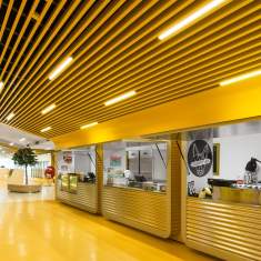 LED Deckeneinbaulampe weiß moderne Bürolampe länglich Lampe, Regent, Slash 2 Deckeneinbauleuchte