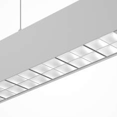 Büro Deckenleuchten länglich Pendelleuchte LED Büroleuchte weiß, Regent, Channel S Up Boost LED