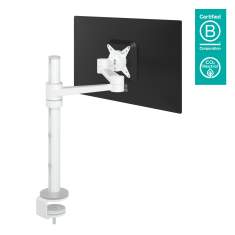 Monitorarm Aluminium Monitorhalterung, Tischklemme, Kabellochbefestigung, Monitor-Befestigung Dataflex Viewlite Monitorarm in weiss 120