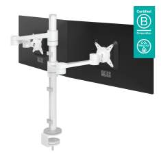Monitorarm Aluminium Monitorhalterung, Tischklemme, Kabellochbefestigung, Monitor-Befestigung Dataflex Viewlite Monitorarm in weiss 140