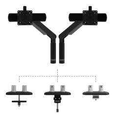 Monitorärme  schwarz Monitorhalterung, Monitor-Befestigung Dataflex Viewprime plus Monitorarm - Schreibtisch 213 combo