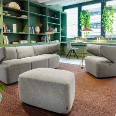 Modulare Sofas modulare Sitzelemente Lounge Sitzmöbel grau Girsberger Pablo soft modular