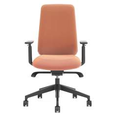 Büro Drehstuhl orange Drehstühle mit Armlehnen Bürostuhl gepolstert Haworth Aloha Active Upholstered Back