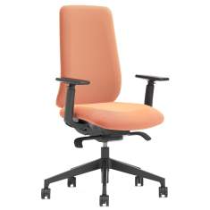 Büro Drehstuhl orange Drehstühle mit Armlehnen Bürostuhl gepolstert Haworth Aloha Active Upholstered Back