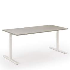 Schreibtisch T-Fuss, Schreibtischmit Rückwand, Bürotisch, Arbeitstisch, Designer Schreibtische, HAWORTH, T_up Bürotisch