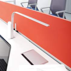 Schreibtisch Sichtschutz Schreibtischaufsatz orange Tischtrennwand HAWORTH, Akustik Sichtblende Universal Screens