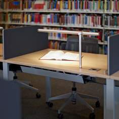 Schreibtischlampen LED Tischlampe silber Tischleuchte, HAWORTH, Brazo LED-Tischlampe