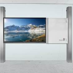 Säulenwandtafel mit interaktivem Display
 | Interaktive Boards/Tafeln, Hunziker, Interaktive Tafel  Modell 121DI