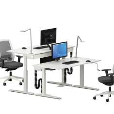 Büro höhenverstellbarer Schreibtisch höhenverstellbar Büromöbel Schreibtische VS Serie 910 C-Fuss manuell