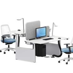 Büro höhenverstellbarer Schreibtisch höhenverstellbar Büromöbel Schreibtische VS Serie 910 Twin elektrisch