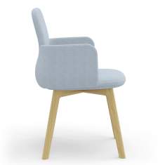 Besucherstuhl Holz Sessel Lounge Besucherstühle grau Viasit Lirix