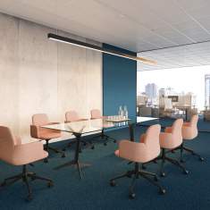 Drehstuhl orange Drehstühle mit Rollen Konferenzsessel Lounge Viasit Lirix