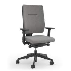 Bürostuhl grau Büro Drehstuhl mit Armlehnen Drehstühle Viasit Toleo Move Polster