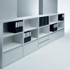 Büroschrank Schubalden weiß büro schrank modular, Zemp, LUZIFER Modulregale